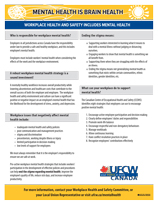 Workplace Health and Safety includes Mental Health – INFOSHEET